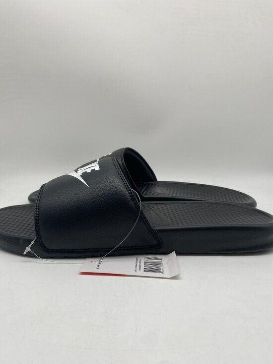 NIKE BENASSI JDI SLIDE BLACK/WHITE #343880 090 US MEN SIZE 16 AND 18 main image 4